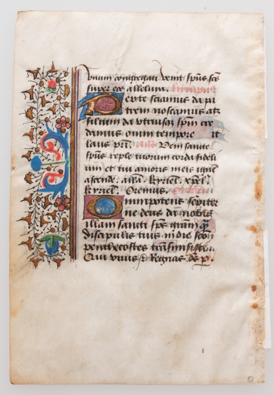 Manuscript Leaf, from a Book of Hours by Unbekannt