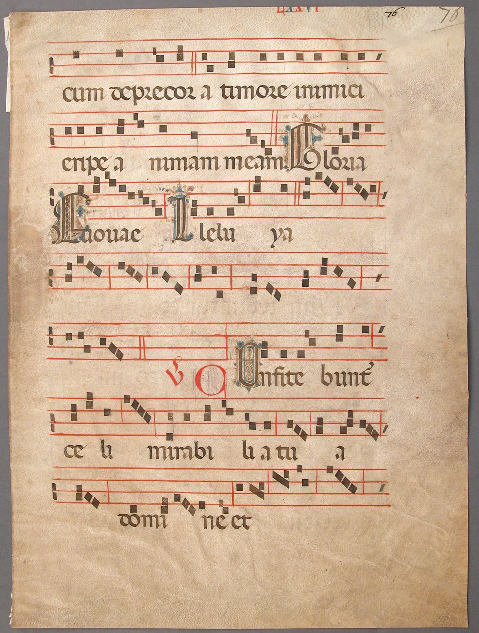 Manuscript Leaf, from a Gradual, Italian by Unbekannt