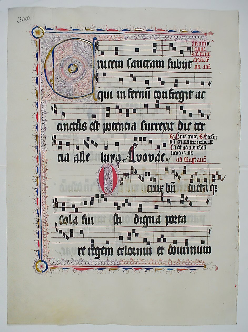 Manuscript Leaf with Initial C, from an Antiphonary, German, Second Quarter 15th Century by Unbekannt