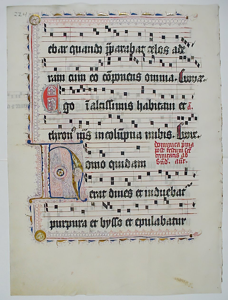 Manuscript Leaf with Initial H, from an Antiphonary, German, second quarter 15th century by Unbekannt