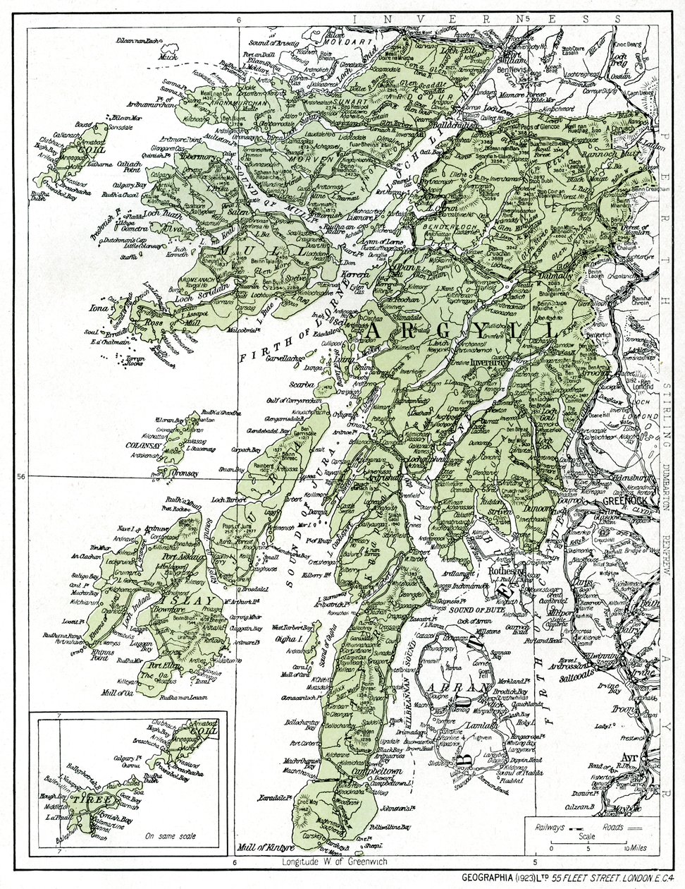 Map of Argyllshire by Unbekannt
