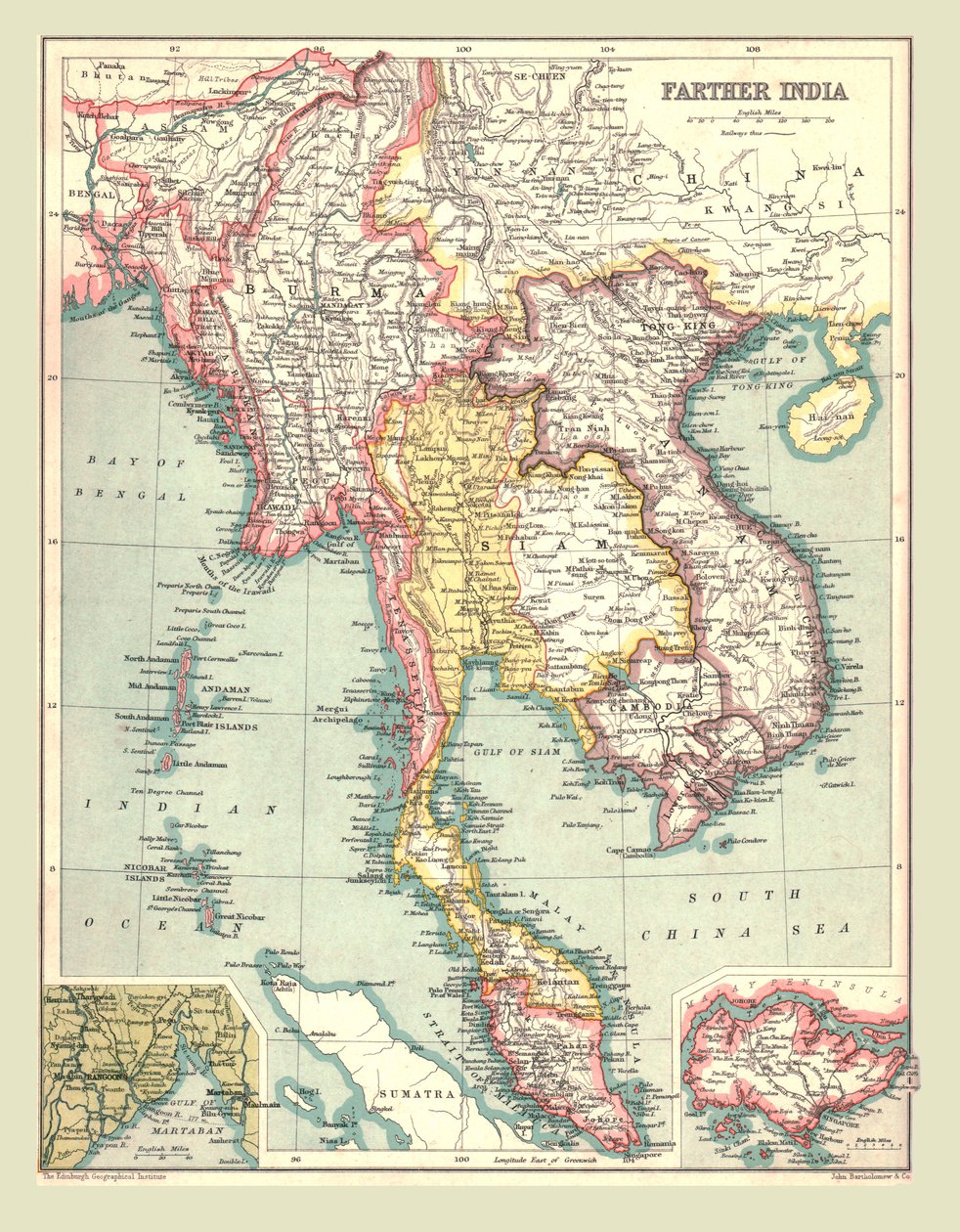 Map of Farther India by Unbekannt