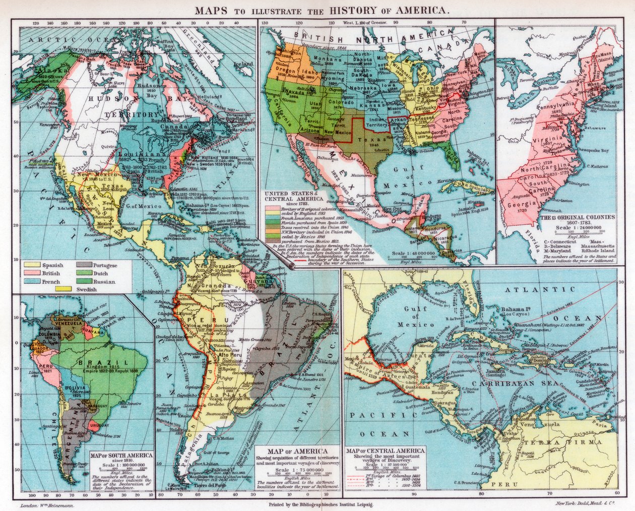 Maps to illustrate the history of America, 1901 by Unbekannt