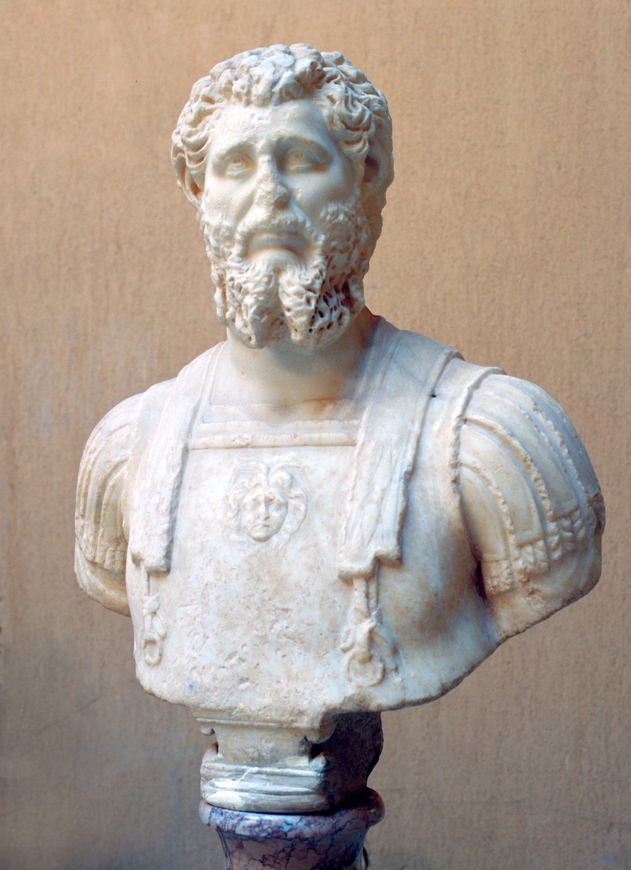Marble bust of Roman Emperor Lucius Septimius Severus by Unbekannt