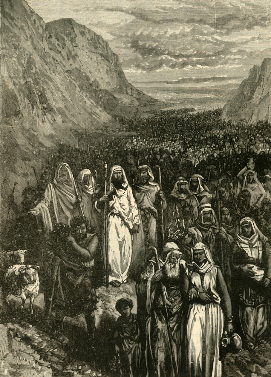 March of the Israelites, 1890 by Unbekannt
