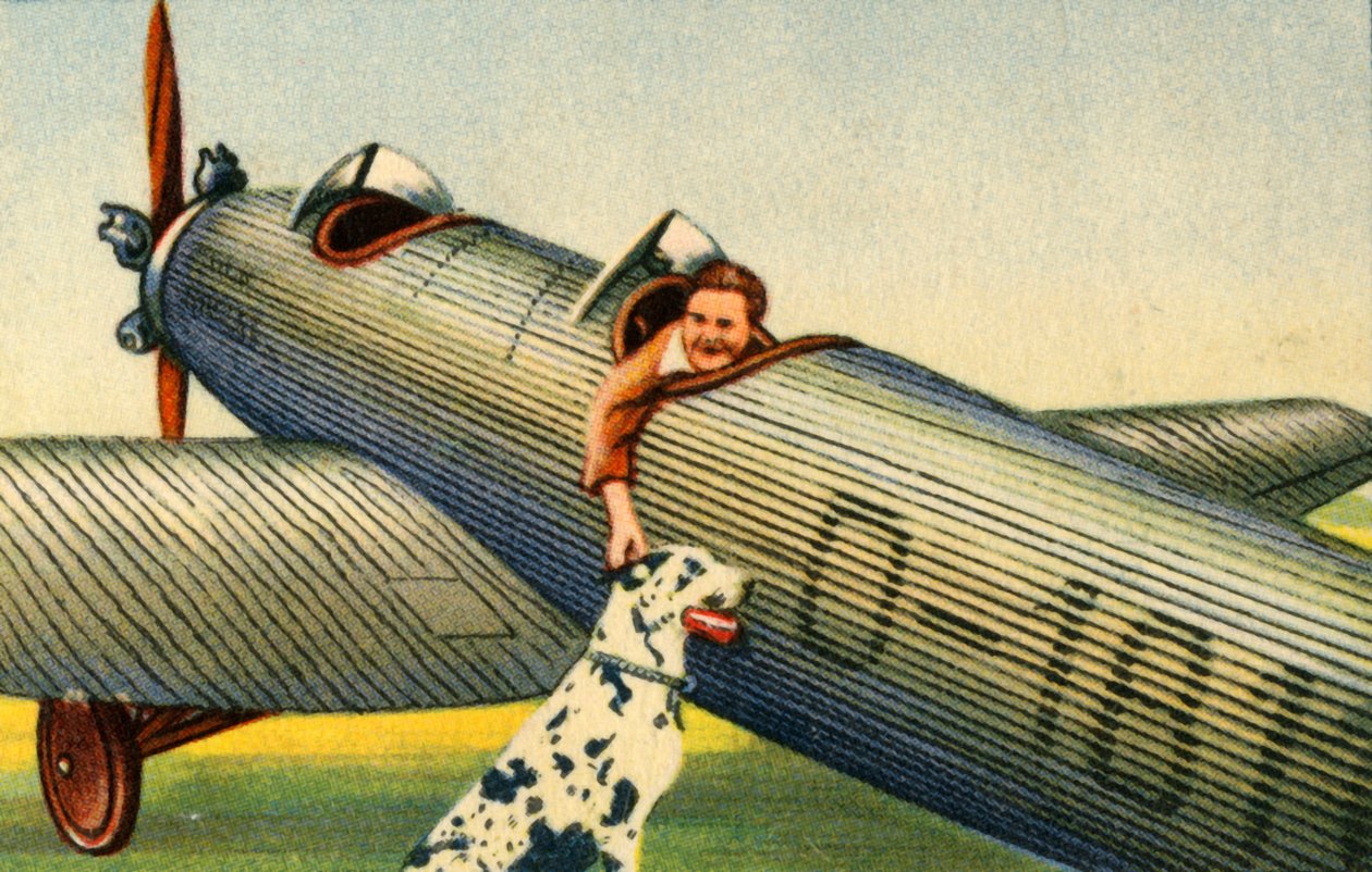 Marga von Etzdorf with her plane, 1932 by Unbekannt