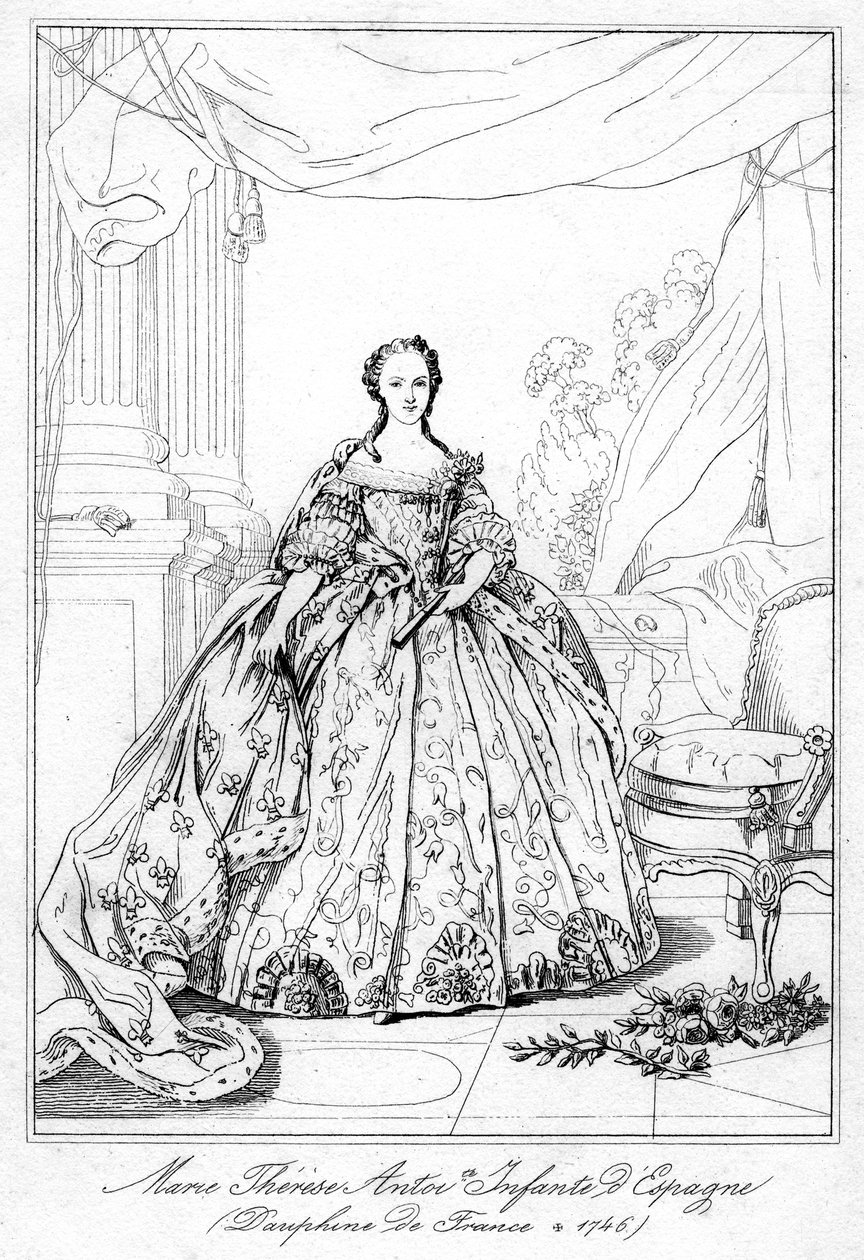 Maria-Teresa of Spain, daughter of King Philip V of Spain, 1726-1746 by Unbekannt