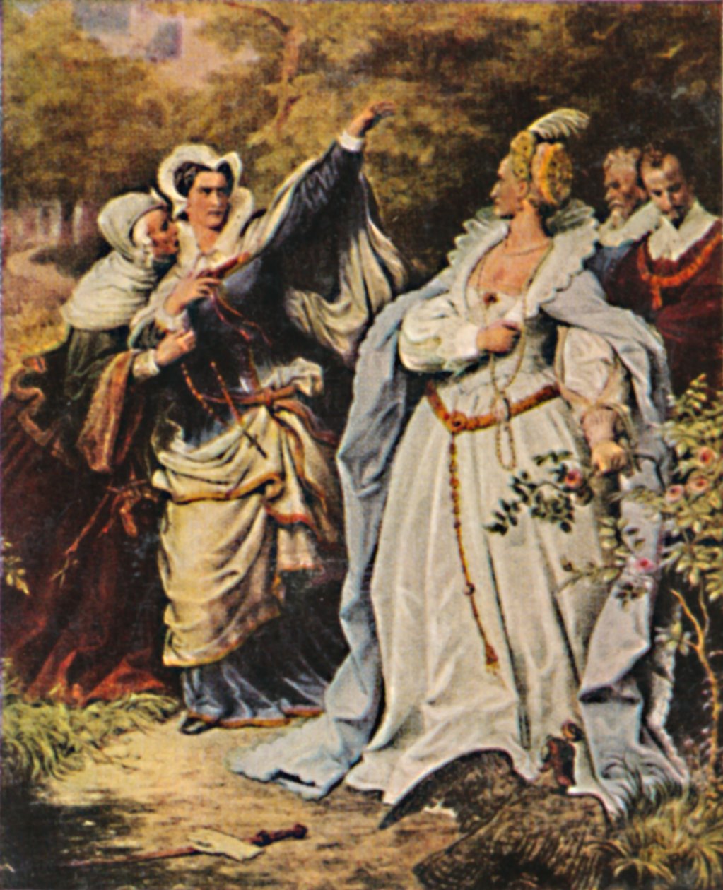 Maria Stuart and Elizabeth of England by Unbekannt