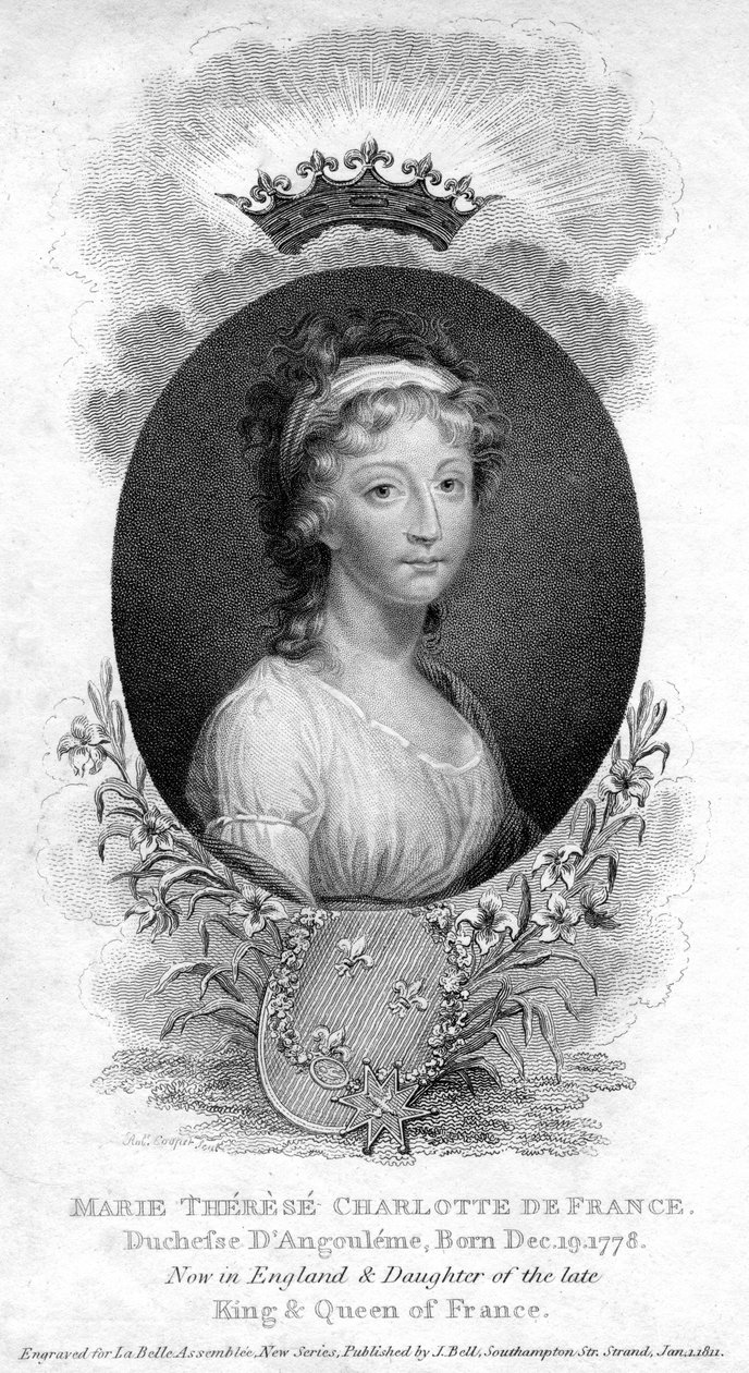 Marie-Therese-Charlotte de Bourbon, Duchess of Angouleme and Dauphine of France by Unbekannt