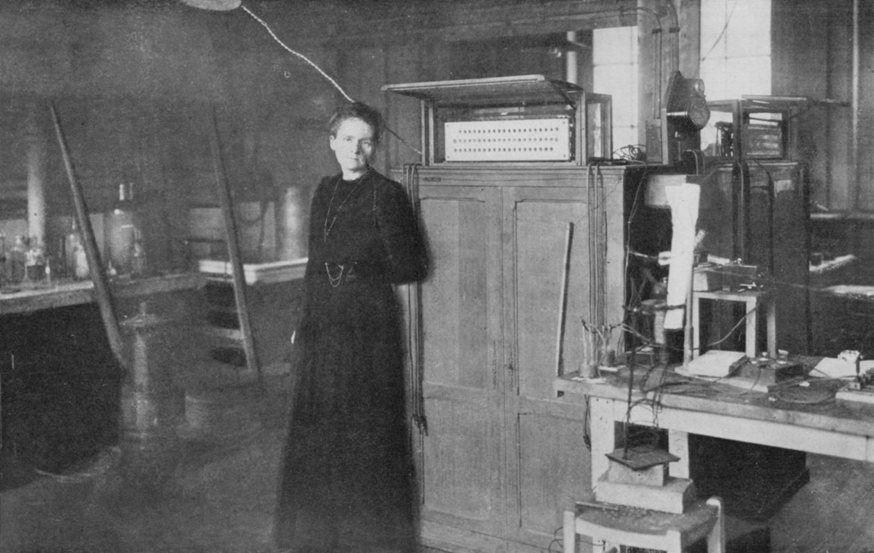 Marie Curie in her laboratory, 1912 by Unbekannt