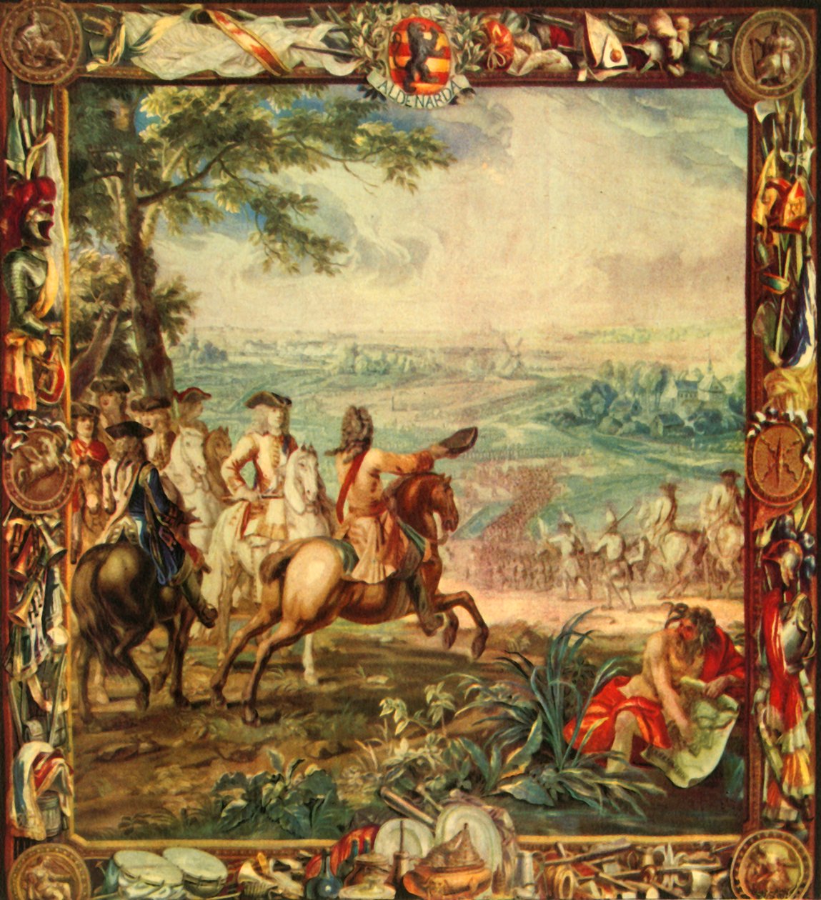 Marlborough at the Battle of Oudenarde, 1708 by Unbekannt