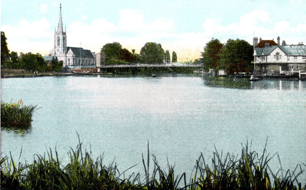 Marlow Bridge and Church, Buckinghamshire, 20th Century by Unbekannt