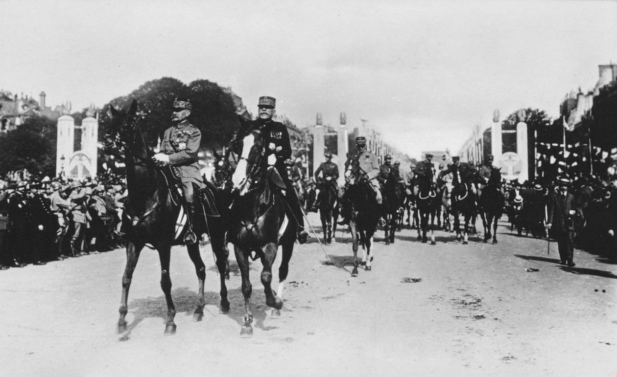 Marshals Foch and Joffre During the Grand Victory Parade, Paris, France, 14 July 1919 by Unbekannt