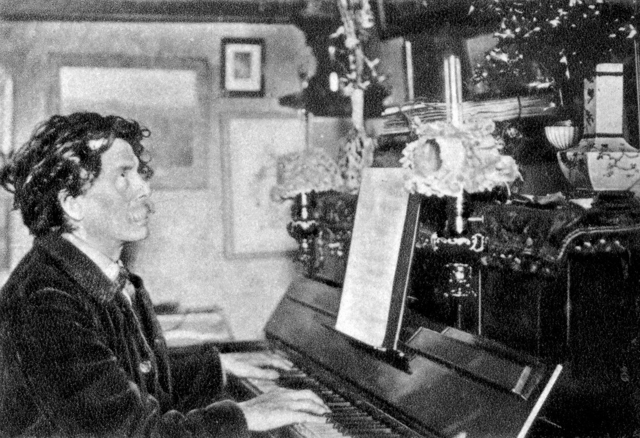 Maurice Rollinat, French Poet, Playing the Piano, 1902 by Unbekannt