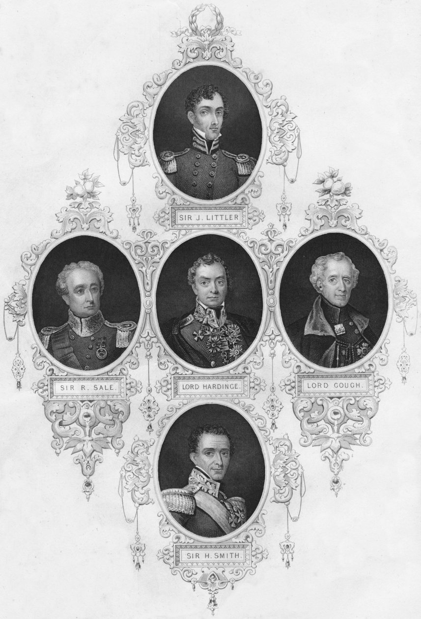 Medallion portraits of British military figures, mid 19th century by Unbekannt