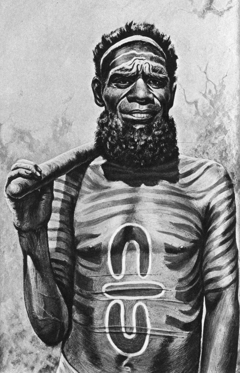 Medicine man of the Worgaia, central Australia by Unbekannt