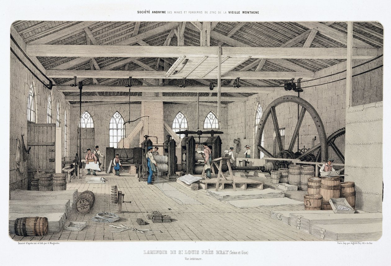 Metals, Zinc Rolling-Mill, St Louis, near Bray, France by Unbekannt