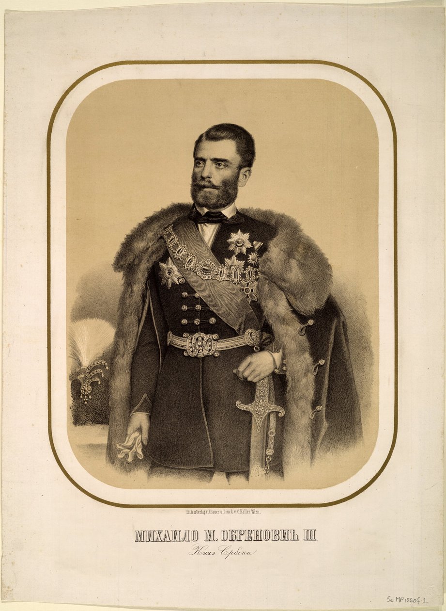 Mihailo Obrenovic III, Prince of Serbia by Unbekannt