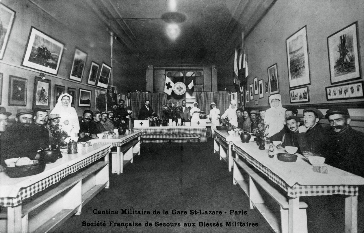 Military canteen, Gare St Lazare, Paris, World War I, 1914-1918 by Unbekannt