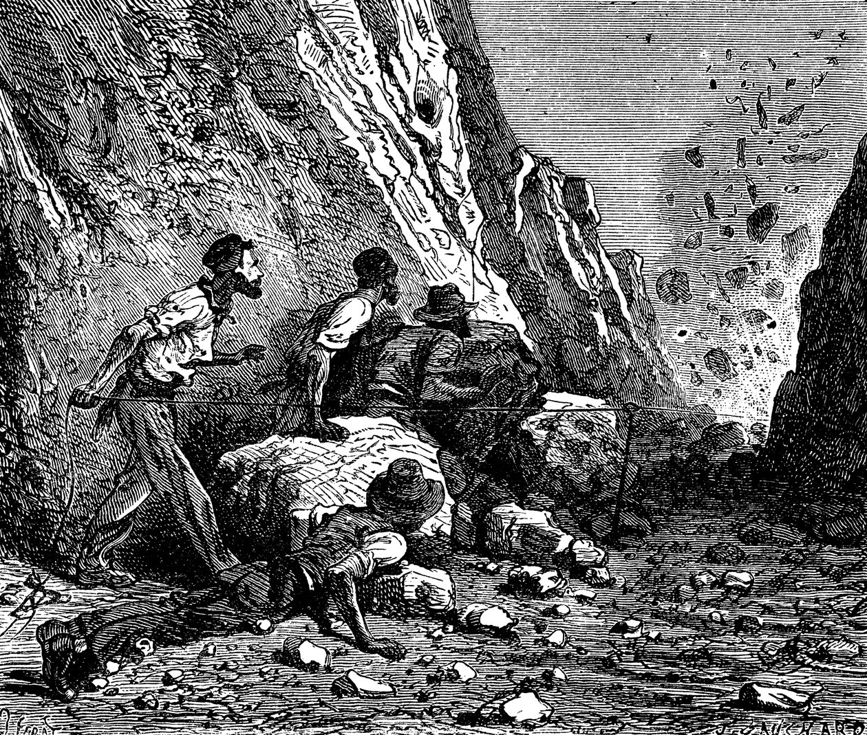 Miners Blasting, 1879 by Unbekannt