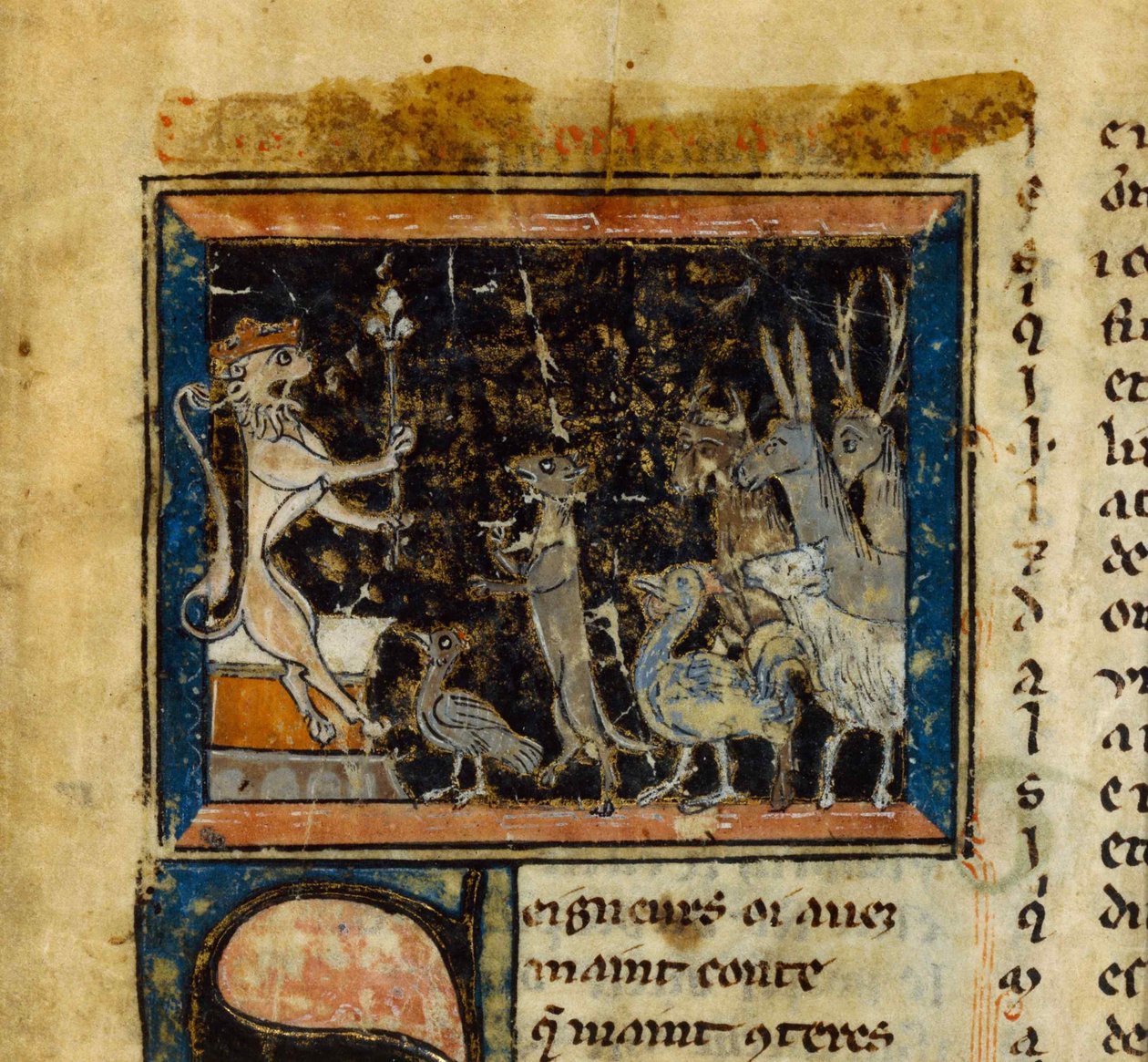 Miniature from the Le Roman de Renart, 13th century by Unbekannt