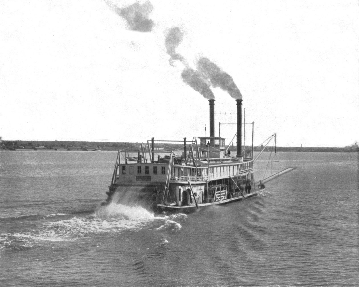 Mississippi Paddle Steamer, USA, c1900 by Unbekannt