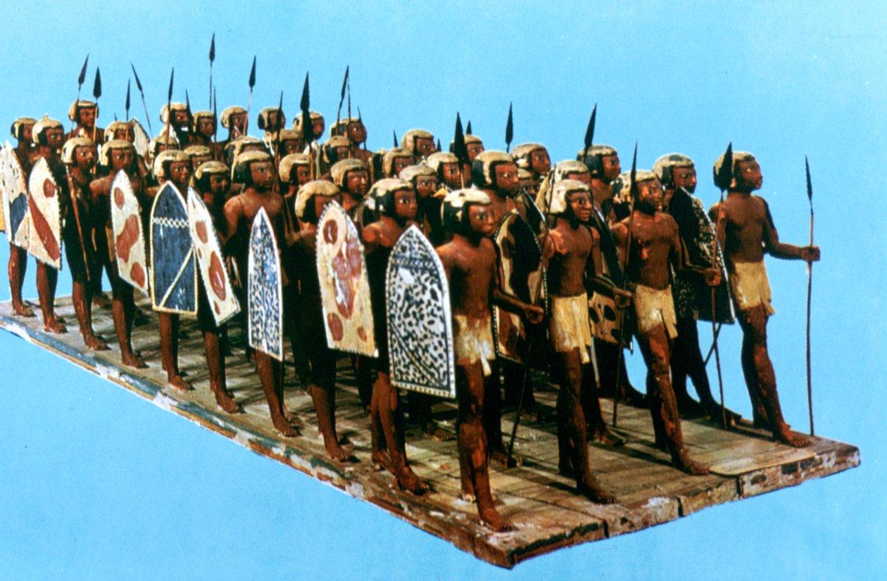 Model Pikemen, Tomb of Mesehti, 12th Dynasty by Unbekannt
