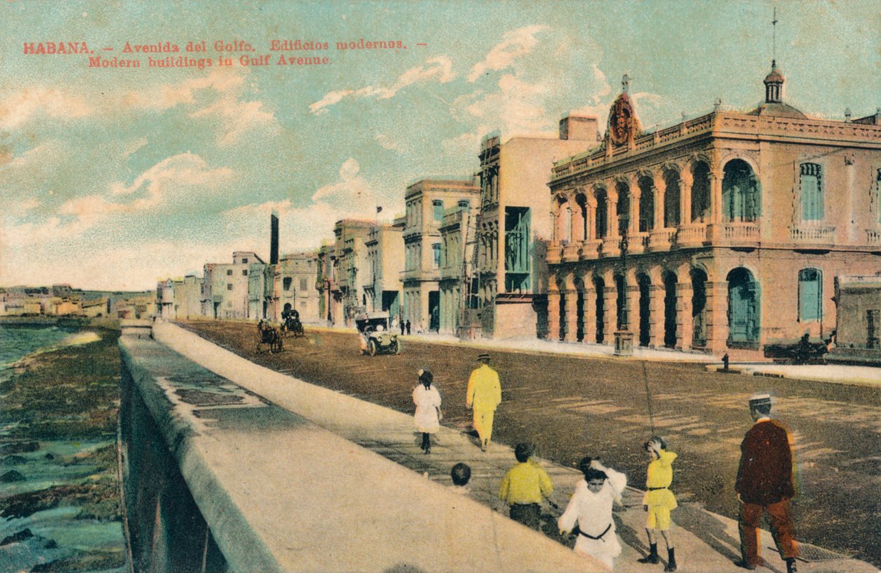 Modern Buildings in Gulf Avenue, Havana, Cuba by Unbekannt