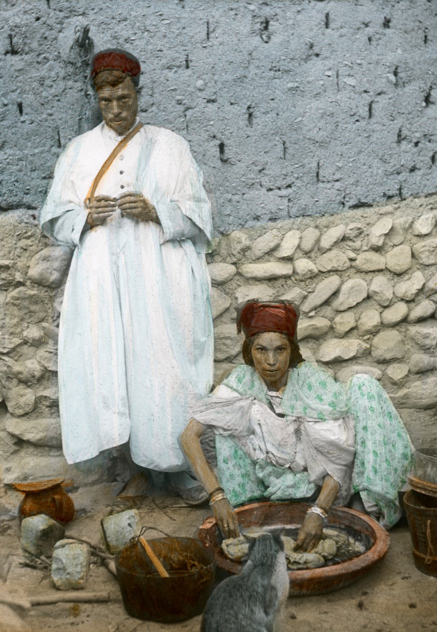 Mohamed Ben Ali and His Wife, El Kantara, Tunisia by Unbekannt