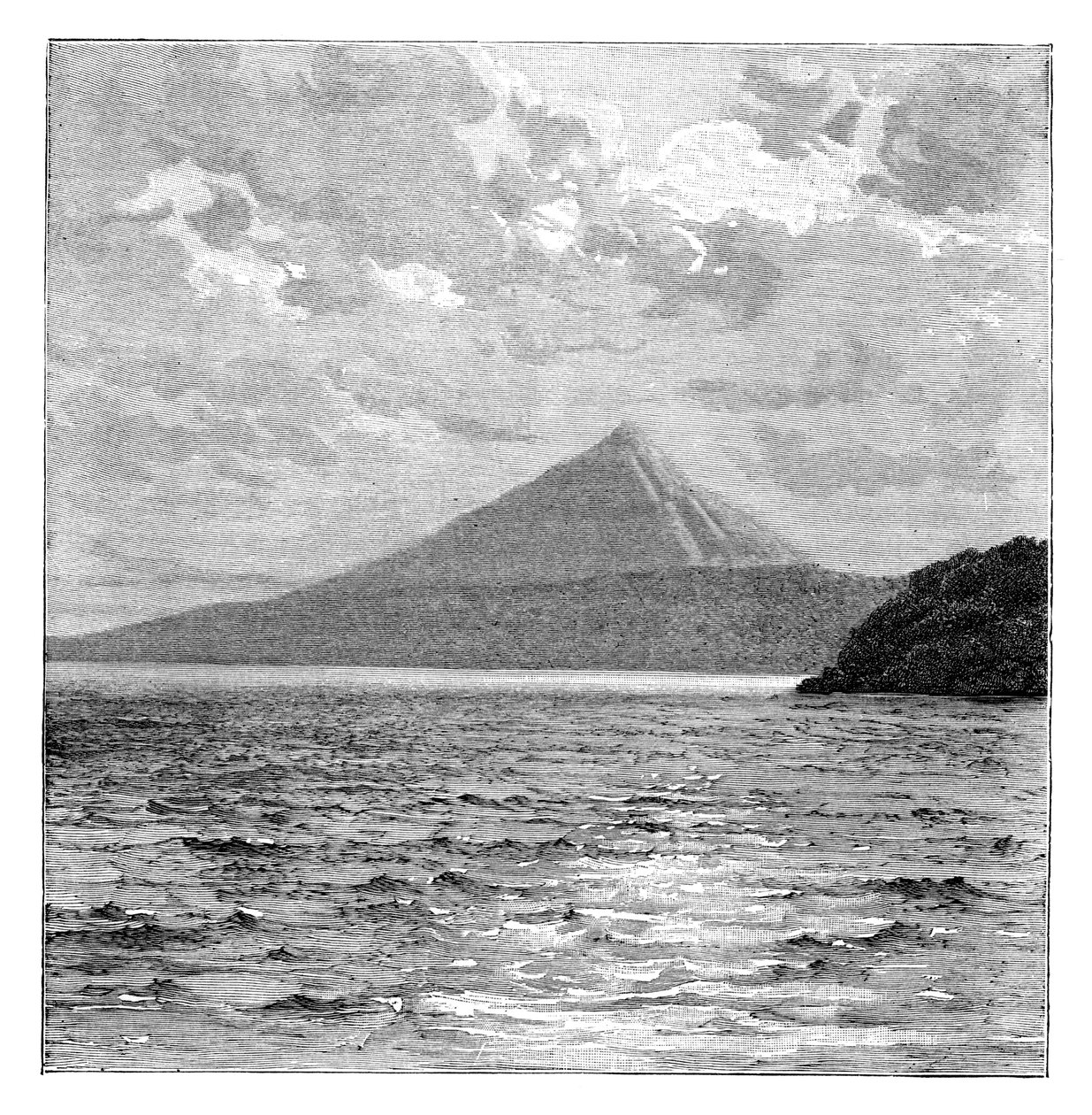 Mombacho Volcano and the shores of Lake Nicaragua by Unbekannt