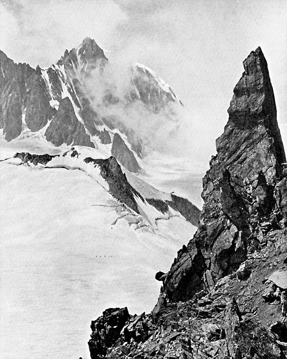 Mont Maudit as seen from the Aiguille Marbrées, the Alps by Unbekannt