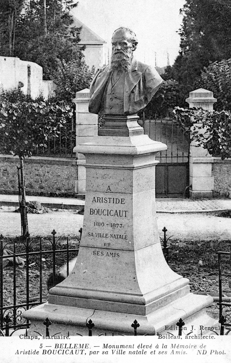Monument to Aristide Boucicaut Outside His Home in Bellême, France by Unbekannt