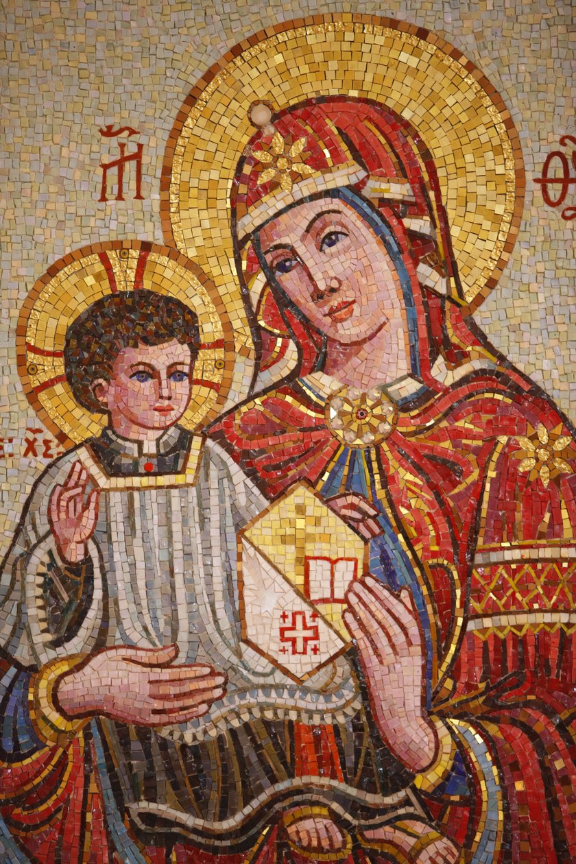 Mosaic in Beit Jala Catholic Seminary Church, Beit Jala, Occupied ...