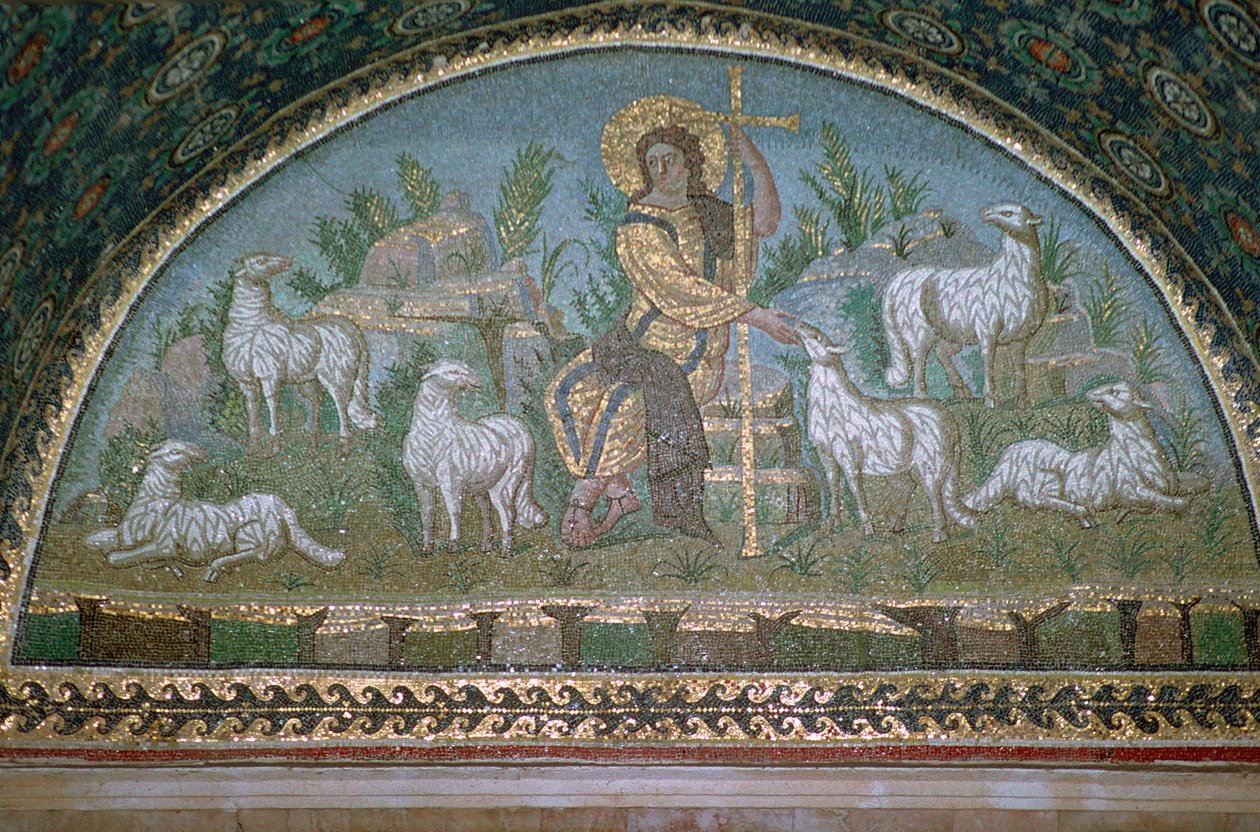 Mosaic of Christ the Good Shepherd by Unbekannt