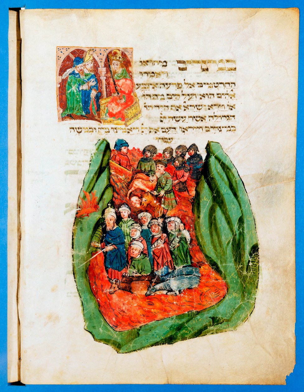 Moses leading the Children of Israel through the Red Sea by Unbekannt