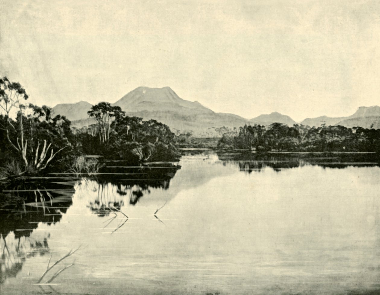 Mount Gould, Du Cane Range, Narcissus River, Lake St. Clair, 1901 by Unbekannt