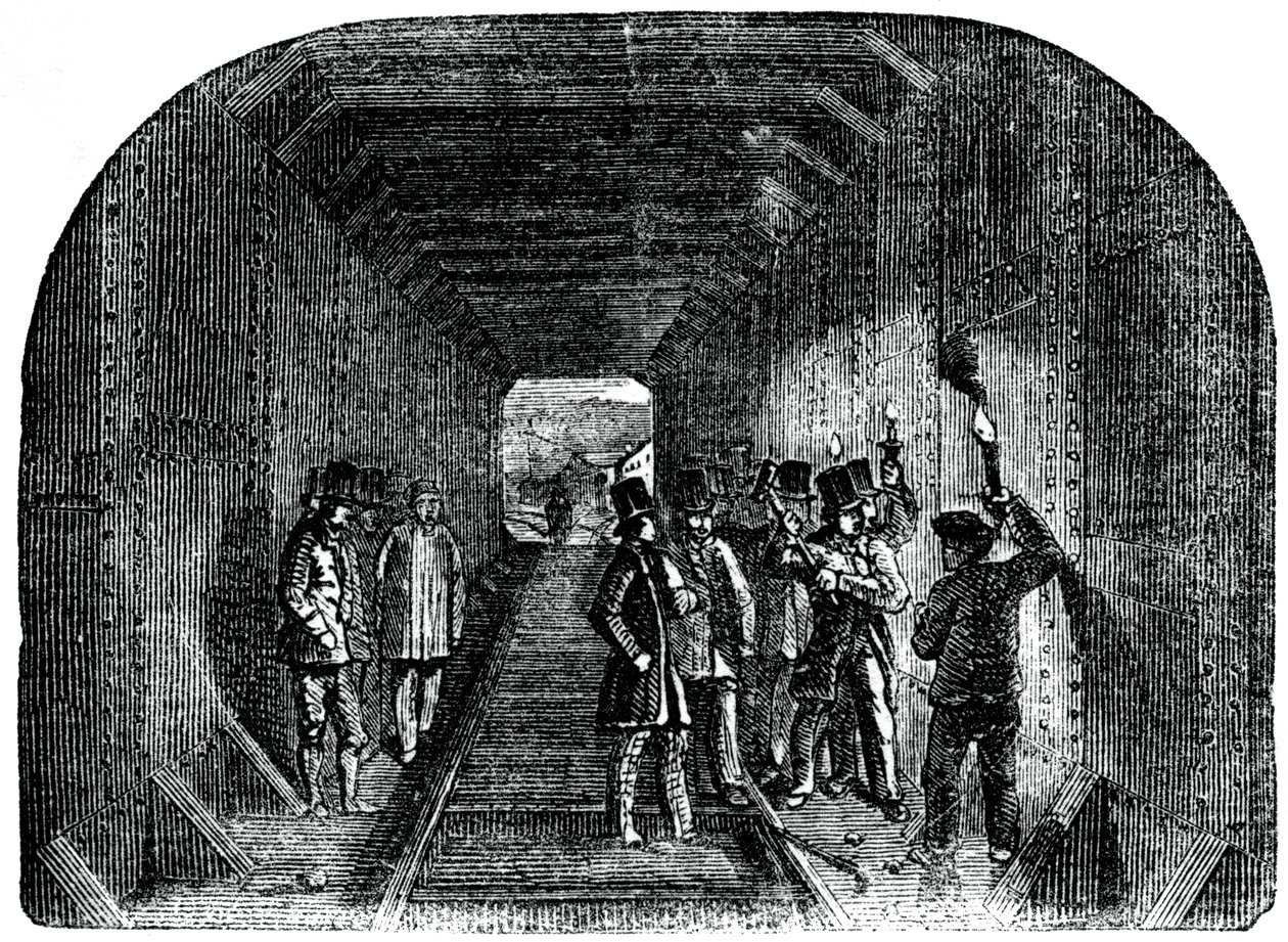 Mr Stephenson putting in the last rivet, 1886 by Unbekannt