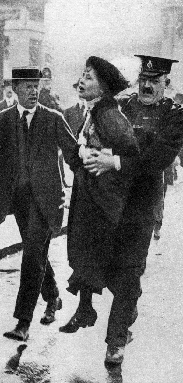 Mrs. Pankhurst, Arrested Outside Buckingham Palace, London, 1914, 1935 by Unbekannt