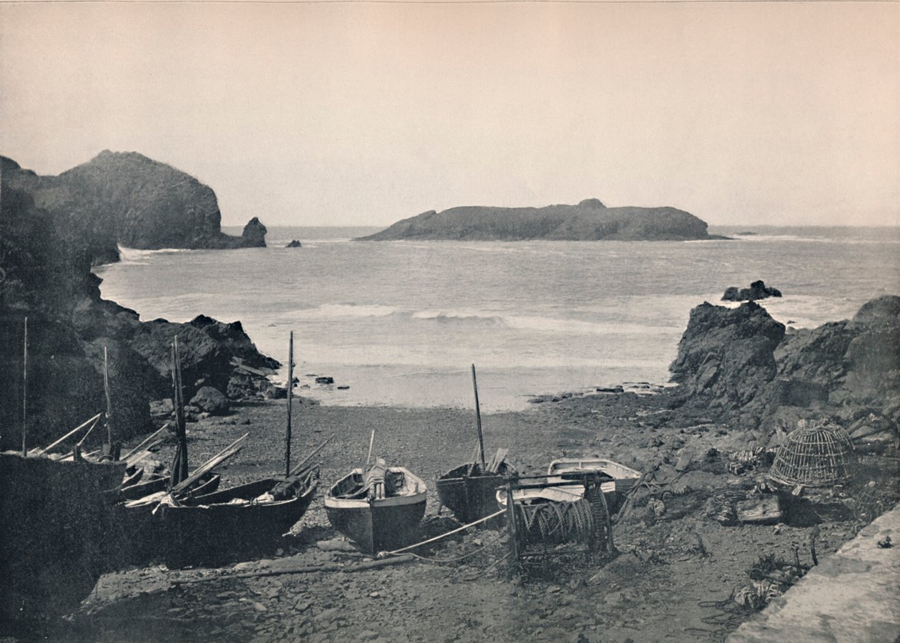 Mullion Cove - Showing Mullion Island, 1895 by Unbekannt