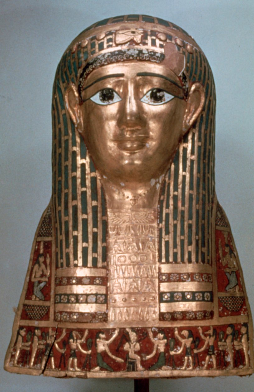 Mummy mask of a lady, late period by Unbekannt