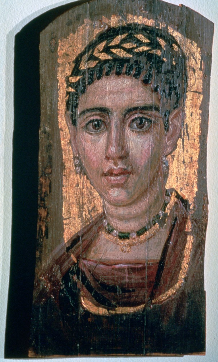 Mummy Portrait of an Egyptian Woman by Unbekannt
