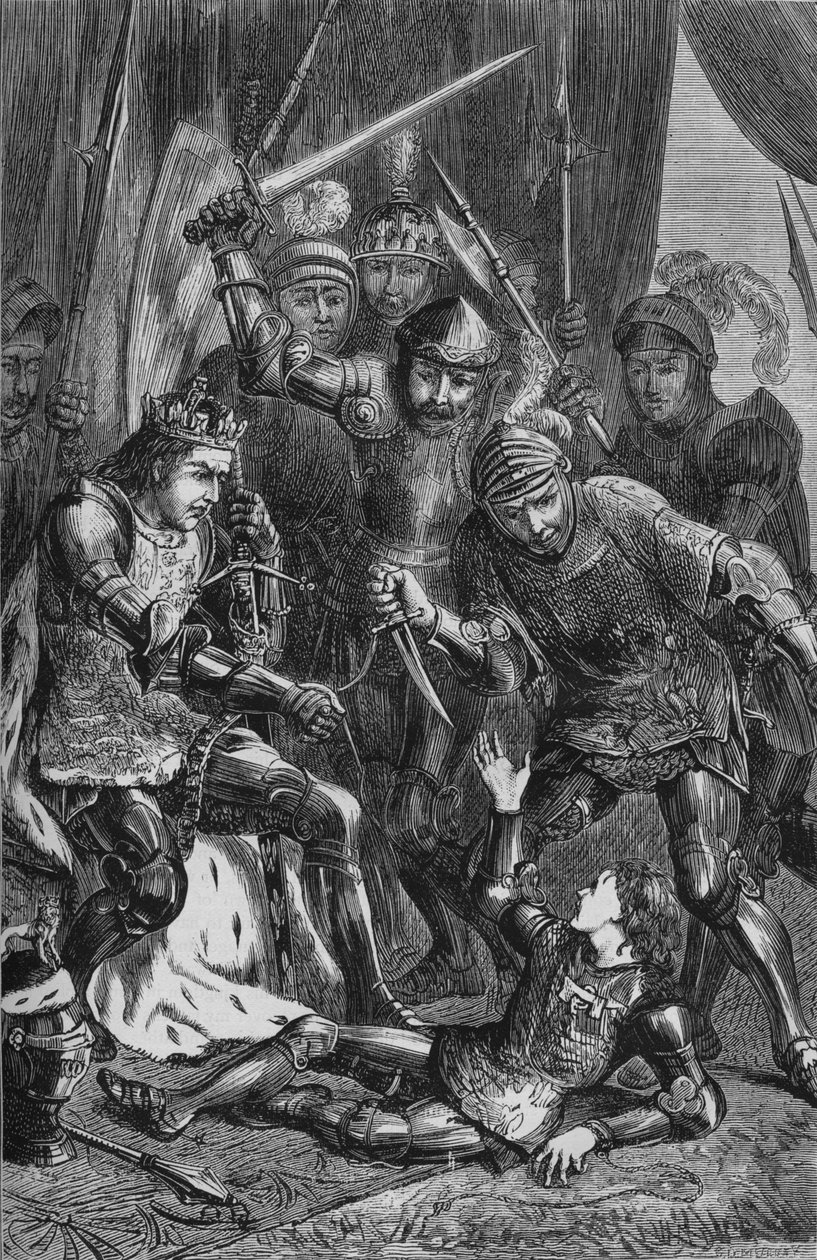 Murder of Prince Edward at Tewkesbury, 4 May 1471, c1880 by Unbekannt