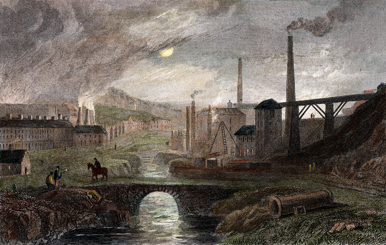 Nant-y-Glow Iron Works, Monmouthshire, Wales, c1780 by Unbekannt
