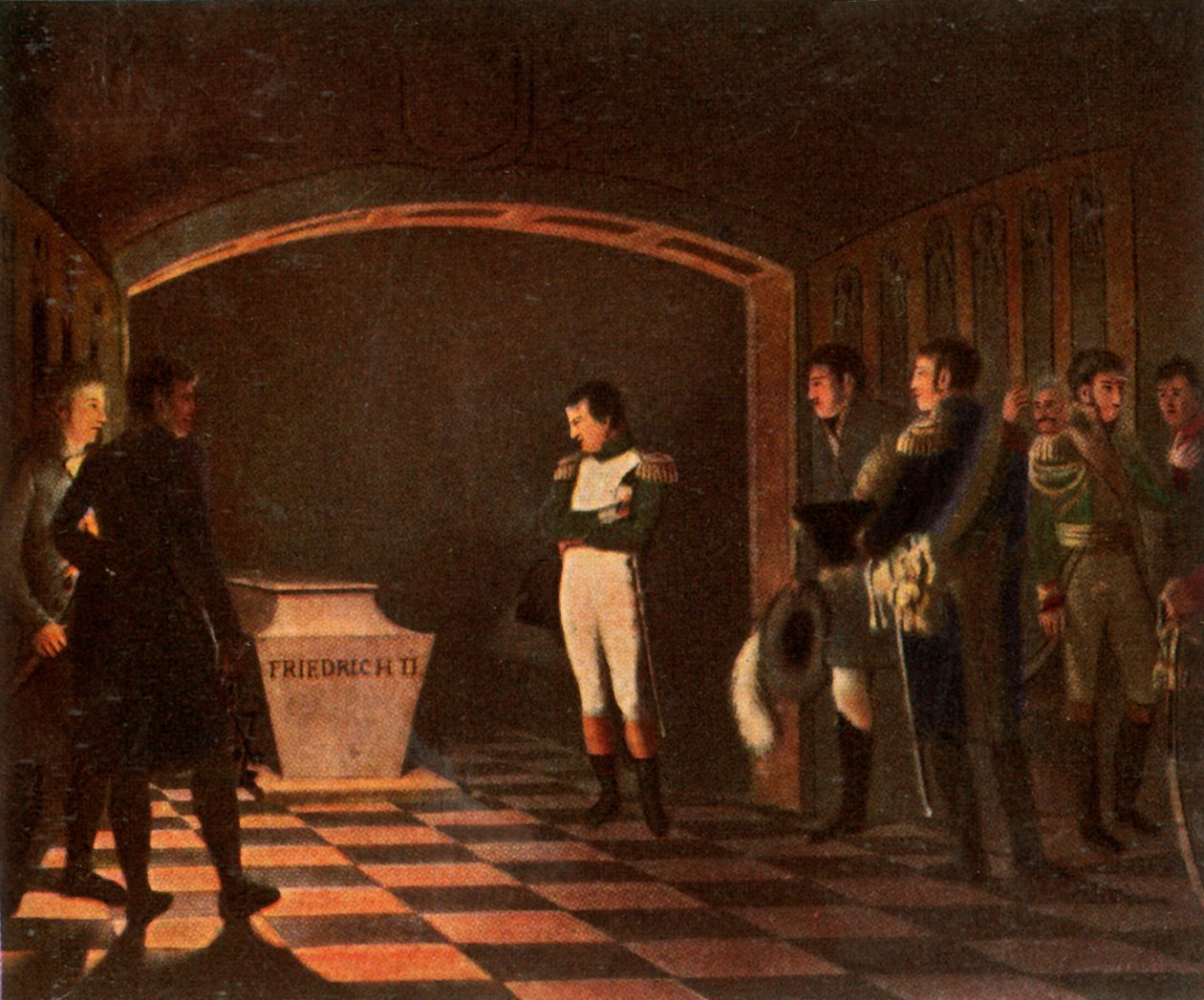 Napoleon I at the tomb of Frederick the Great, 27 October 1806 by Unbekannt