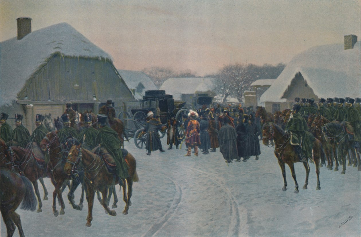 Napoleon Leaving The French Army At Smorgoni, 1812 by Unbekannt