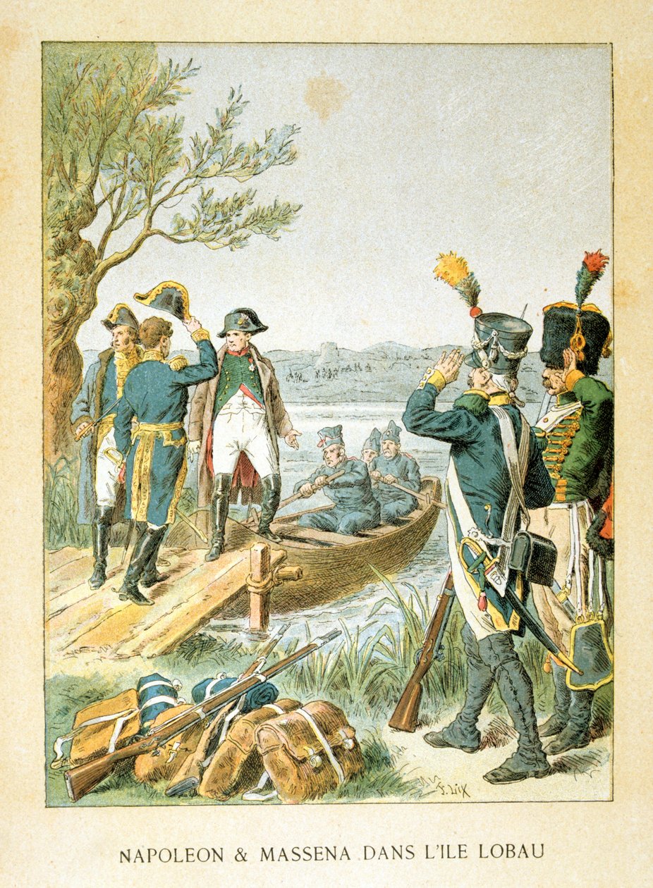 Napoleon and Massena on the Island of Lobau, May 1809 by Unbekannt
