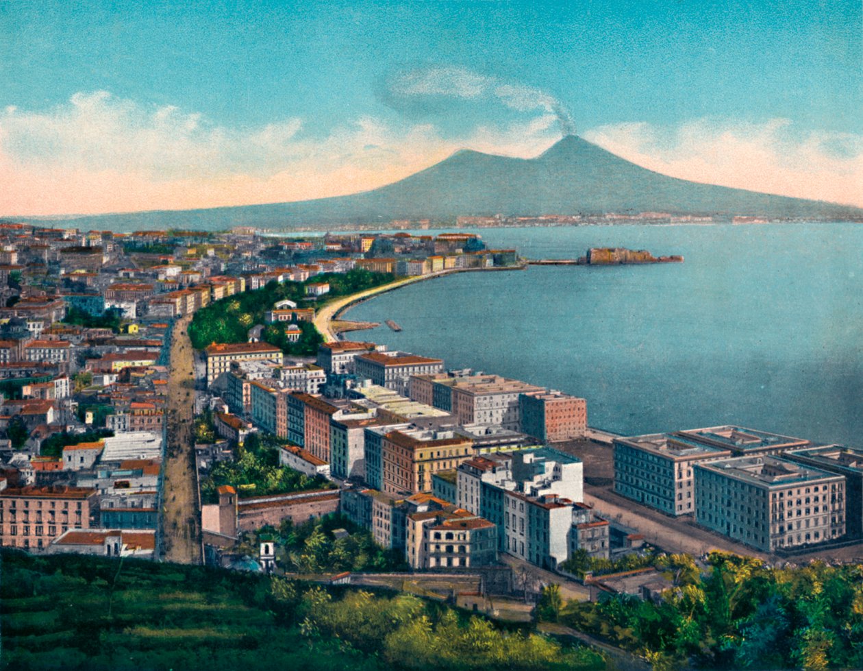 Naples - Panorama from Villa Patrizia, Vomero, c1900 by Unbekannt