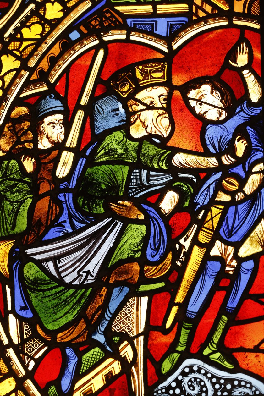 National Museum of French monuments. Saint Pierre cathedral. Stained glass window. The condemnation of Saint Paul, Paris, France by Unbekannt