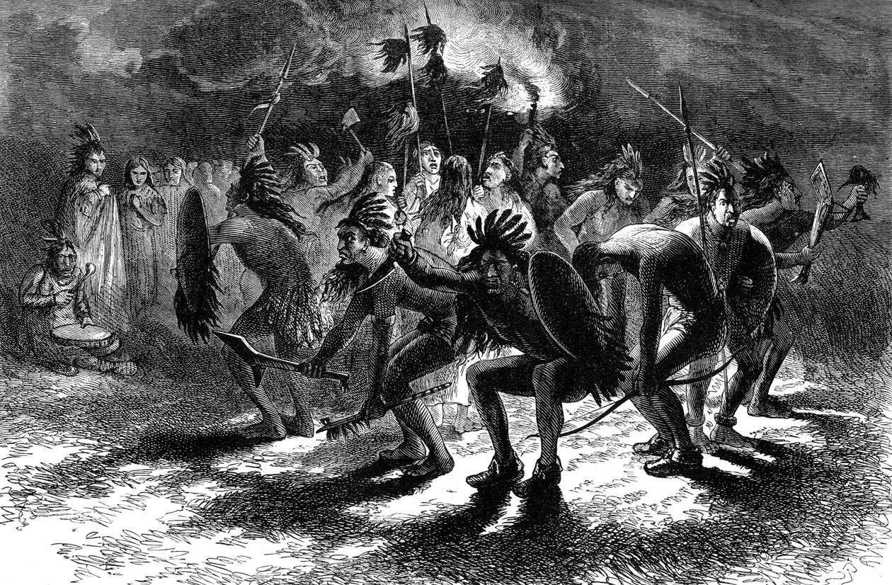 Native American scalp dance, c. 17th century by Unbekannt