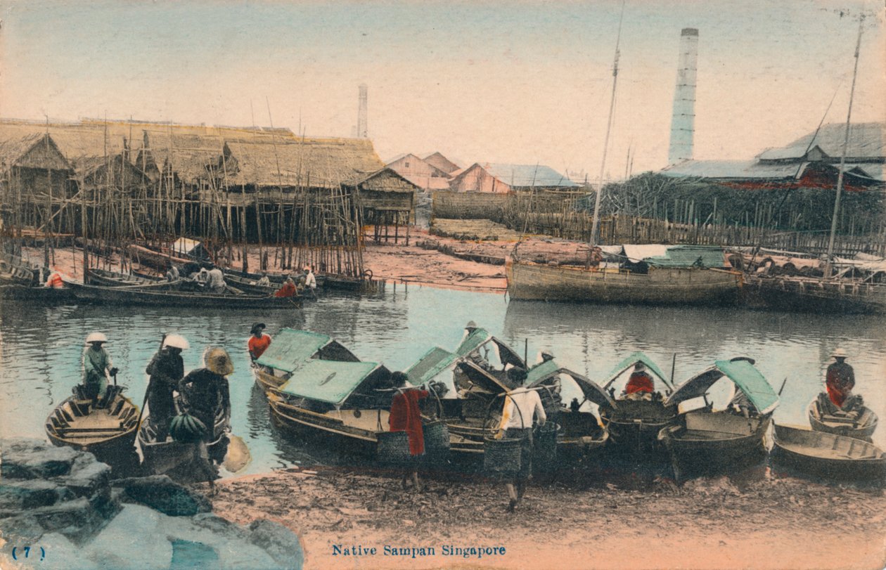 Native Sampan, Singapore, c1910 by Unbekannt